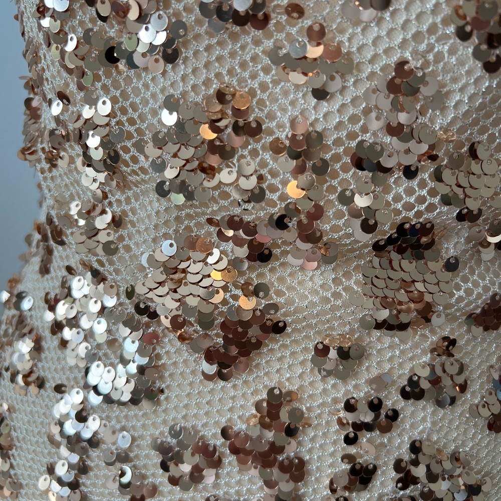 Hello Molly Gold Sequin mini dress size 4 - Picture 5 of 6